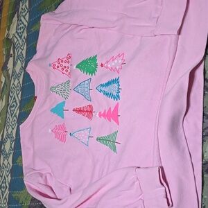 Ladies sz XL pink Christmas sweatshirt